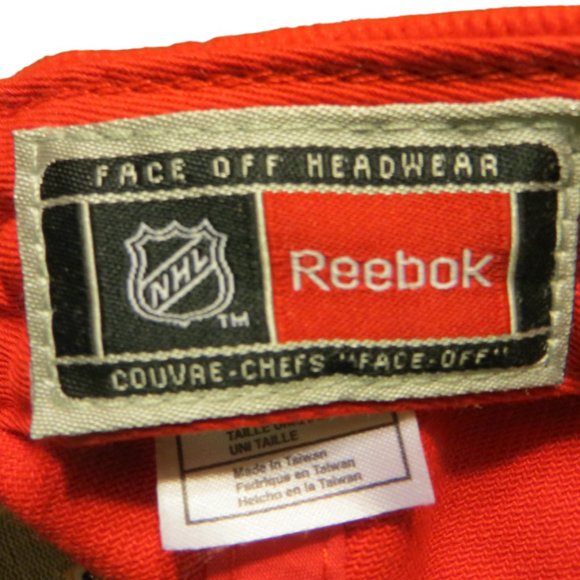 Reebok Face Off Calgary Flames Hat NHL Canada Red Black Brim One Size - Picture 6 of 6